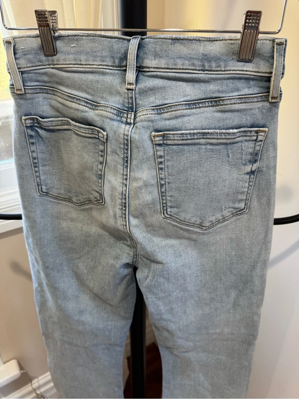 LOFT Light Wash High-Rise Wide  Jeans Light Blue Size 2/26 The Slim Flare